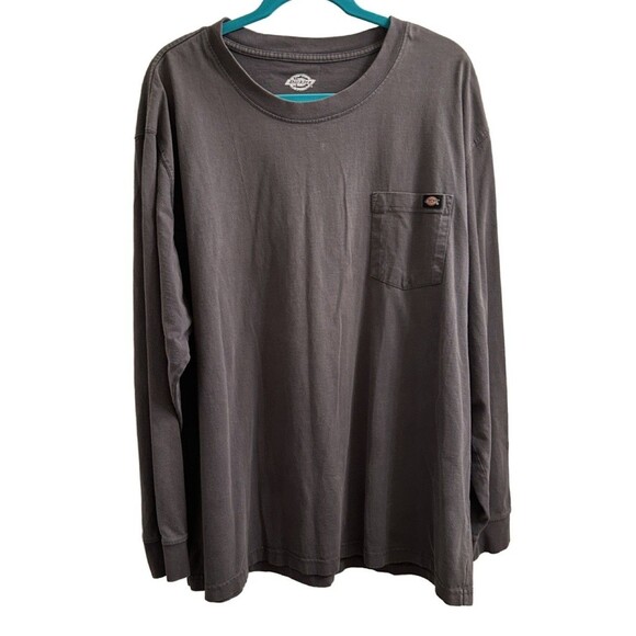 Dickies Men's T-Shirt Heavyweight Pocket Long Sleeve Relaxed Fit Workwear XXL-TG - Picture 1 of 7